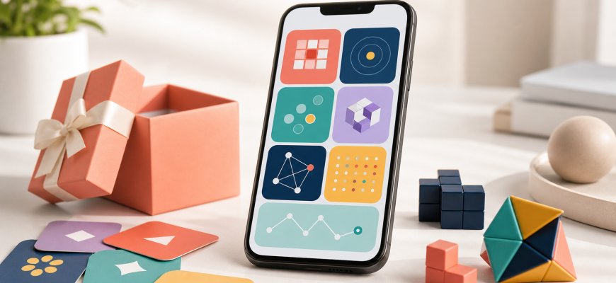 Gehirntraining App kostenlos mit sieben Spielen für Gedächtnis, Aufmerksamkeit und Logik