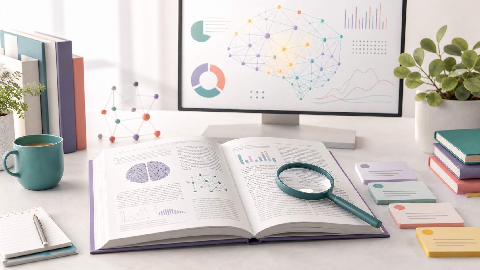 Illustration zur wissenschaftlichen Einordnung von Gehirntraining Apps und Studien