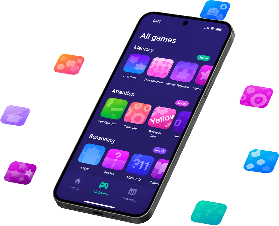 BrainApps app screens