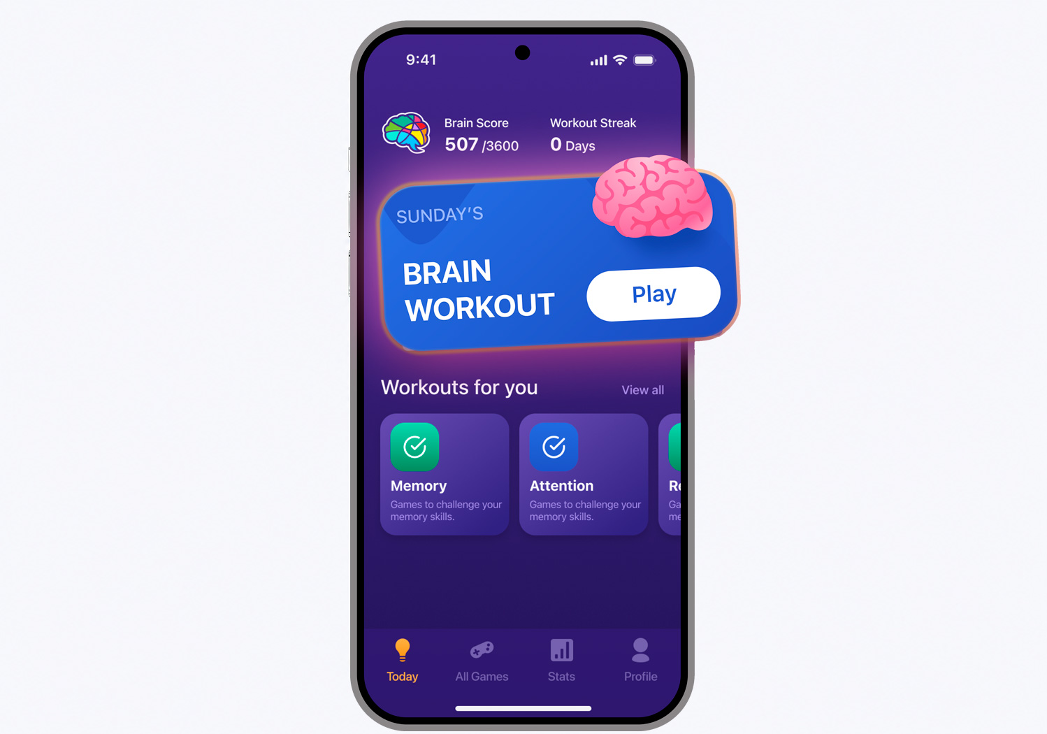 Download BrainApps and start brain training